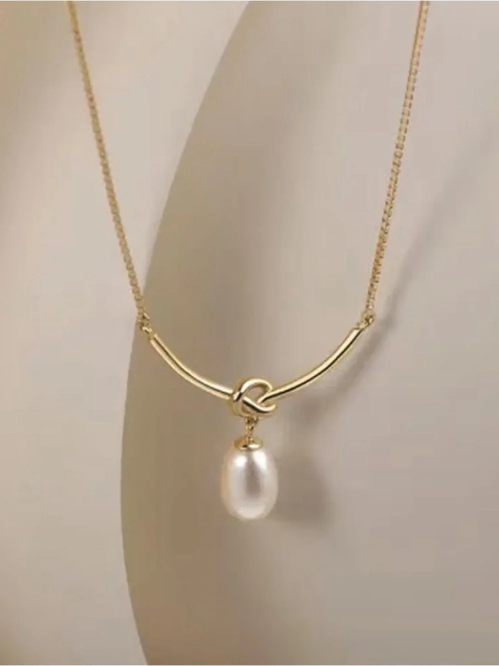 18k Gold Plated & Sterling Silver Freshwater Pearl Necklace
